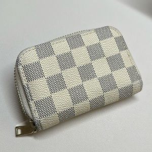 Checkered credit card wallet